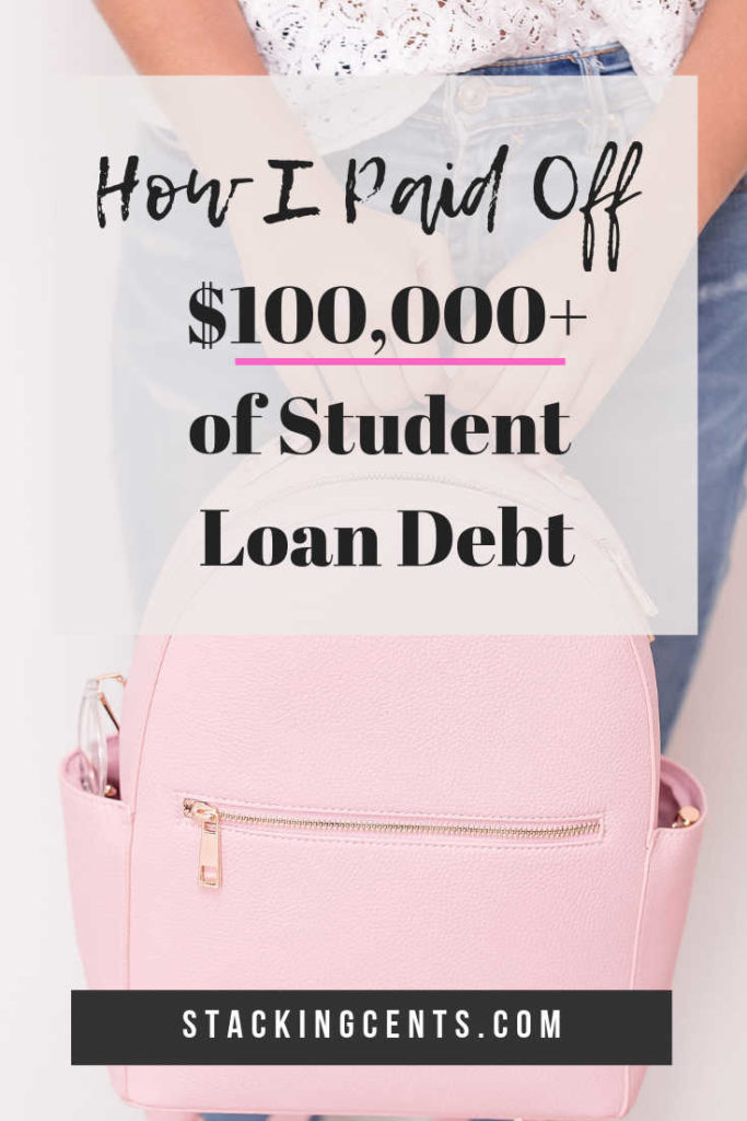 girl with student loan debt holding pink backpack