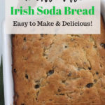 Irish Soda Bread in white baking dish