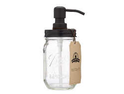 clear mason jar soap dispenser farmhouse style