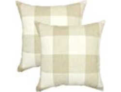 farmhouse style decor grey tartan pillow covers