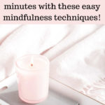 candle, notebook and soft blanket for mindfulness practice