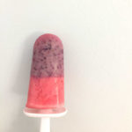 layered strawberry + blueberry yogurt smoothie popsicle